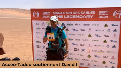 Acceo-Tadeo soutiennent David le trailer sourd au Marathon des sables